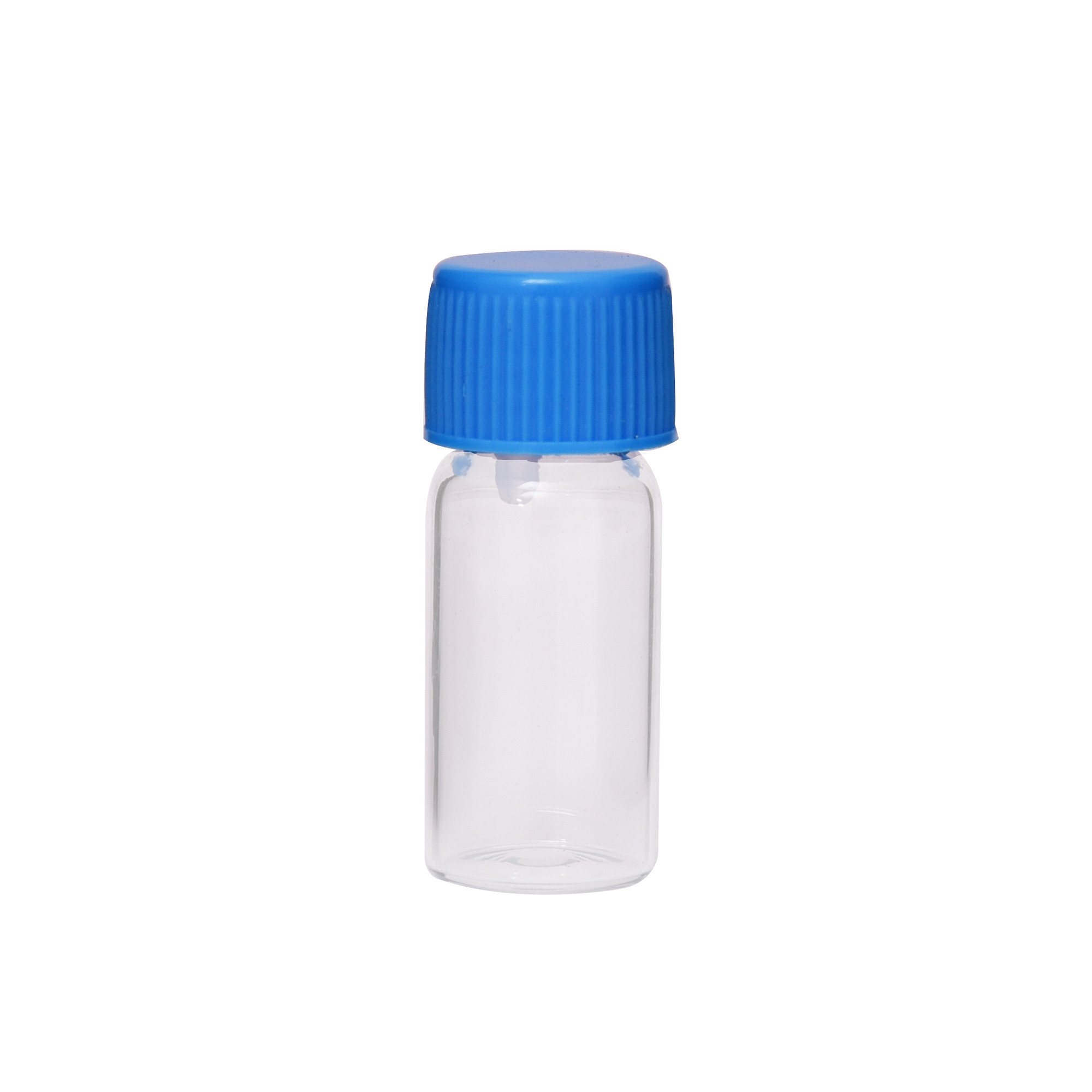 Empty Glass Vials - 2 ml - 1/2 Dram - Blue Color Cap
