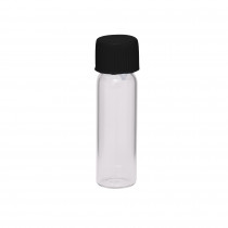 Empty Glass Vials - 5 ml - 1 Dram - Black Color Cap