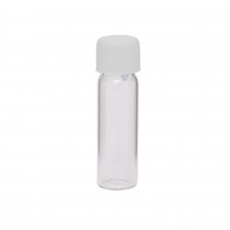 Empty Glass Vials - 5 ml - 1 Dram - White Color Cap